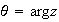 $\theta = \arg z$