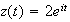 $z(t) = 2e^{it}$