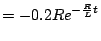 $\displaystyle =-0.2Re^{-\frac{R}{L}t}$