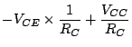 $\displaystyle -V_{CE}\times\frac{1}{R_C}+\frac{V_{CC}}{R_C}$