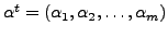 $ \alpha^t =( \alpha_1,
\alpha_2, \ldots, \alpha_m)$