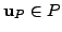 $ {\mathbf u}_P \in P$