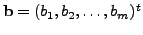 $ {\mathbf b}=(b_1, b_2, \ldots, b_m)^t$