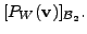 $\displaystyle [P_W({\mathbf v})]_{{\cal B}_2}.$