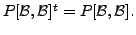 $ P[{\cal B},{\cal B}]^t = P[{\cal B},{\cal B}].$