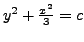 $ y^2 + \frac{x^2}{3} = c$