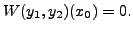 $ W(y_1, y_2)(x_0) = 0.$