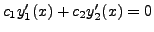 $ c_1 y_1^\prime(x) + c_2 y_2^\prime(x) = 0 $