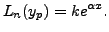 $\displaystyle L_n(y_p) = k e^{{\alpha}x}.$