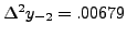 $ \Delta^2 y_{-2}=.00679 $