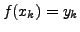 $ f(x_k)=y_k$