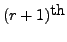 $ (r+1)^{\mbox{th}}$