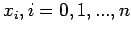 $ x_i,i=0,1,...,n$