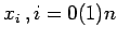 $ x_i\, ,i=0(1)n$